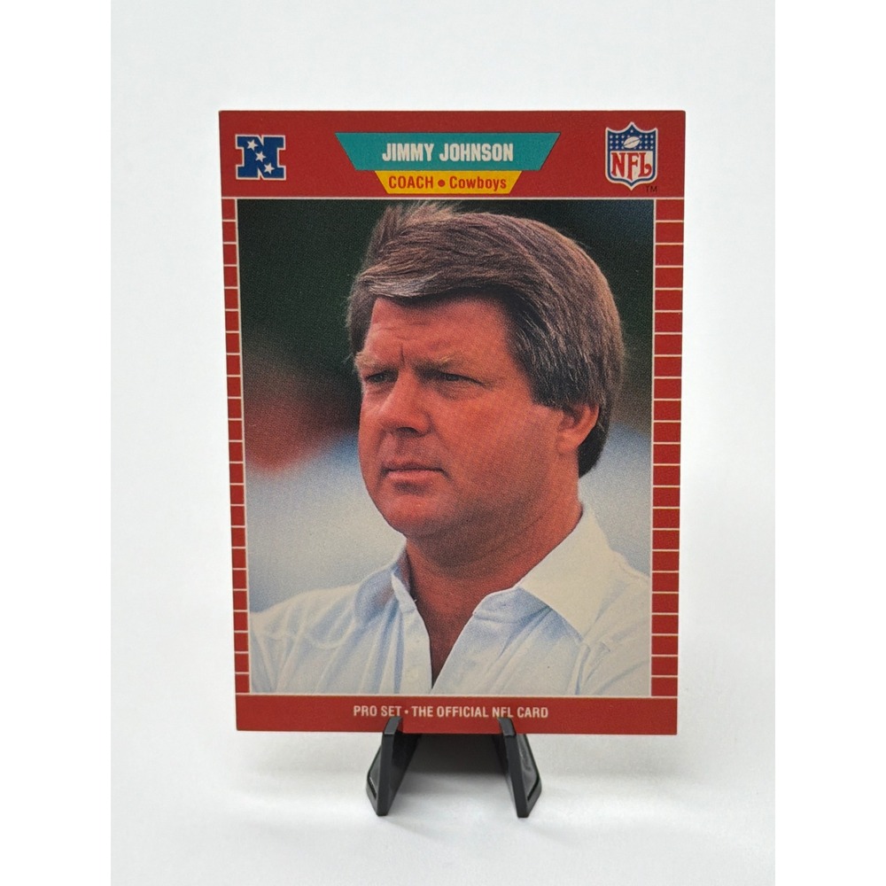 1989 Pro Set Jimmy Johnson Dallas Cowboys Head Coach Football Card 98‎